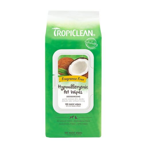 [TC00093] Tropiclean Hypo Allergenic Wipes 100st.